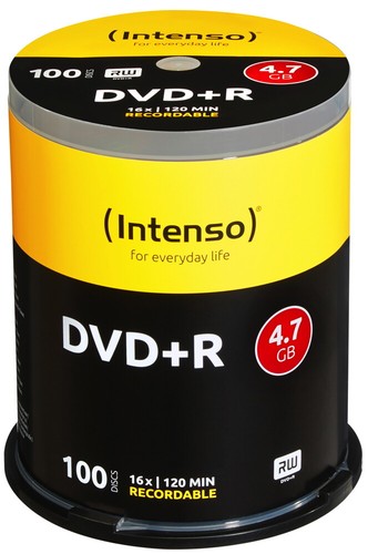 100 intenso rohlinge dvd - 100, dvd+r