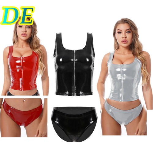 Damen pvc leder wet look - damen,
