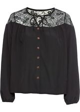Bluse mit Spitze Gr. 42