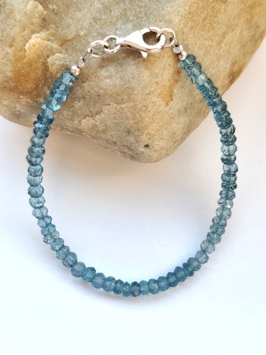 Blautopas edelstein armband - blautopas, edelstein-armband