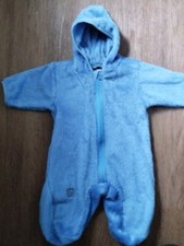 66 North Iceland Baby Teddy Strampler, Dufa Overall, blau, Gr. 62 cm, Top