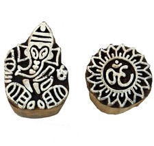 Indischer Textilstempel, Holz