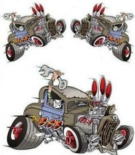 Aufkleber-Set Hot Rod Ratte 14