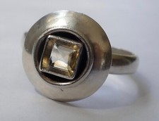 Ring hellgelber Stein 925