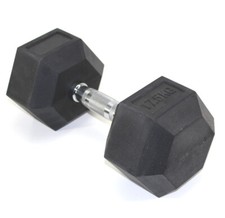 17,5 kg HEXAGON Hantel gummiert Kurzhantel Metall Hex Hanteln Gewicht weights