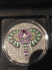 Elephants Elefant Mandala Art 1/2 Unze Silber 999 2020