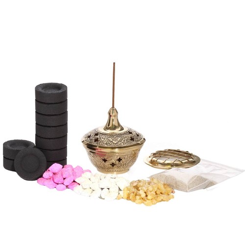Set räucherschale messing - räucherschale,