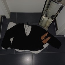 Chiffonbluse schwarz XL 44 46
