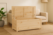 Truhe Spielzeugkiste 110x50x45 Aufbewahrungsbox Holztruhe Box Massivholz Kiefer