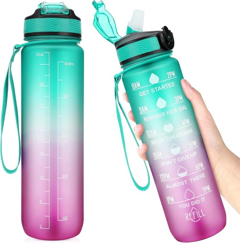 Grüne sportflasche mit - grüne,
