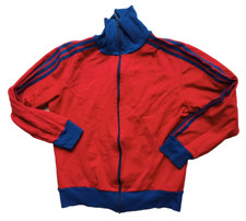 Adidas Vintage 70s SCHWAHN Erzeugnis Jacke rot blau West Germany Jacket Sz. S