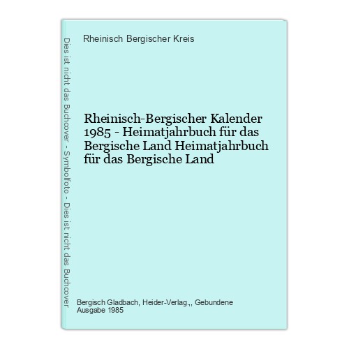 Rheinisch bergischer kalender - rheinisch-bergischer,