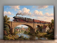 Leinwandbild Dampflok mit