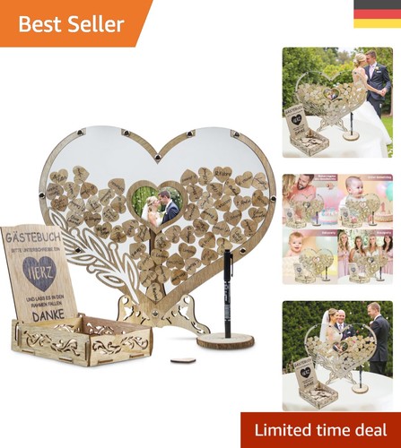 Gästebuch hochzeit holz - gästebuch,