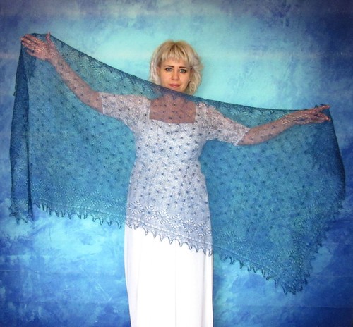 Gestrickter ziegenflaum schal - ziegenflaum,