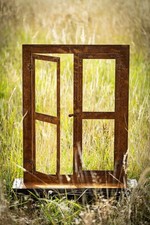 Gartendeko Fenster aus Metall