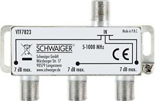 Schwaiger VTF7823 Verteiler 3 fach 5-1000MHz Splitter Antennen Kabelanlagen 7dB