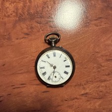 Taschenuhr Herren  800er Silber - Cylindre 16 Rubis - Werk läuft nur Sek Defekt