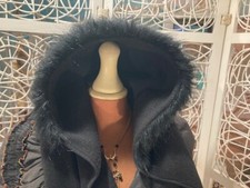 Lagenlook Kapuze schwarz mit Kunstfell - wertet jeden Mantel / Jacke auf!!!