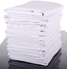 Weiße Bettlaken ohne Gummizug Laken Haustuch Betttuch Hotel Kochfest 95°C