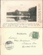 Ansichtskarte Grunewald-Berlin Jagdschloss 1901 Passepartout   Schlawe Pommern