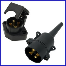 4 polige Steckdose + Stecker 6-24V 12V PKW LKW Anhänger Boot Traktor Schlepper