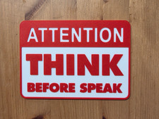Achtung Think Before You Speak