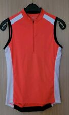 Crane Damen Radtrikot Fahrradshirt Größe 42 Ärmellos Orange / weiß