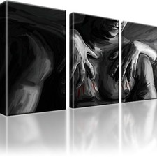 Erotik Akt Abstrakt Hände Bild auf Leinwand mit Keilrahmen Dekoration