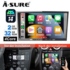 Für Opel Corsa C/D Zafira B Astra G H Android14 Apple Carplay Autoradio GPS NAVI