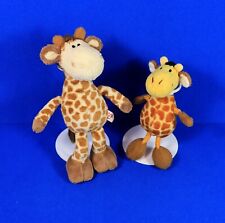 2x NICI GIRAFFE Linda Wild friends Schlenker Plüsch braun gelb 18 + 14 cm groß