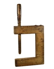 Große antike Schraubzwinge Holz Zwinge f Schreiner Tischler Zimmermann