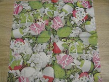 4 lose Servietten Ostereier mit Schleife und Hasen