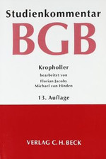 Bürgerliches Gesetzbuch: Studienkommentar von Kropholler... | Buch | Zustand gut