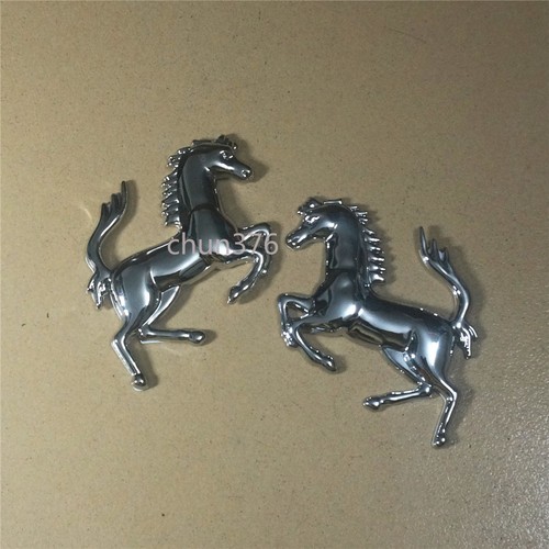 Pair horse silver - silver, chrome