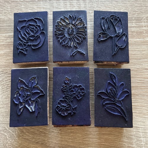 Stempel rose tulpe narzisse - 6x,