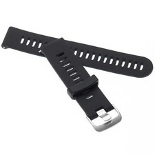 Armband für Garmin Forerunner 245 Music 245 geriffelt Silikon schwarz