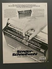 ITT Schaub-Lorenz Kofferradio Golf europa 1972 Vintage Ad Werbung Reklame