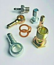 Hohlschraube Ringnippel Kupferdichtring Schlauchnippel Weiß Gelb verzinkt