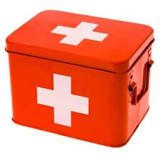 Medizin Box B- Ware Medikamentendose Metalldose Verbandskasten Medikamente Retro