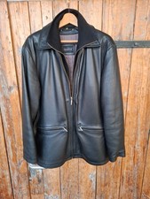 Trapper Herren Lederjacke, Gr. 48, Schwarz