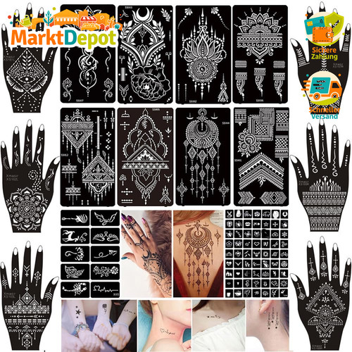 Henna tattoo schablonen - tattoo, kit