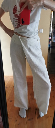 Leinen damen hose weiß gr - hose,