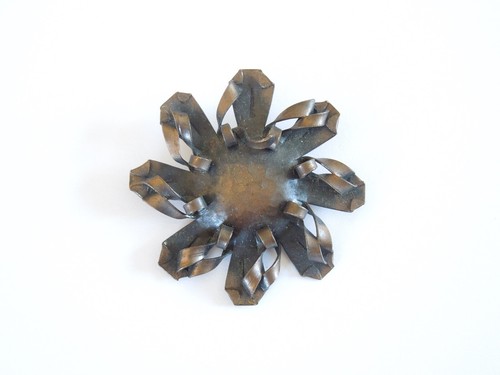Vintage kupfer brosche - kupfer,