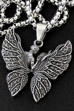 Liebe Schmetterling Anhänger Engel Flügeln Edelstahl Kette Damen Schmuck K196A