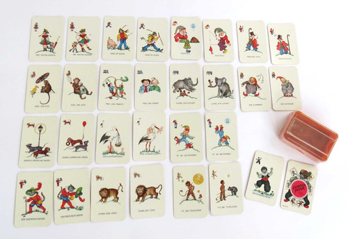 Vintage kleines karten spiel - vintage,