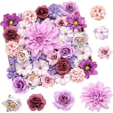 Kunstblumen Set 50 Stück Lila