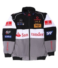 Mercedes Benz Jacke. F1. Nascar. Motorsport. Silber-weiß. Baumwolle