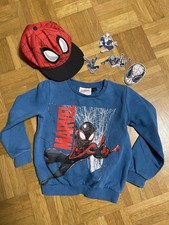 Pullover/ Sweatshirt  Gr.110/116 Spiderman Plus Mütze und Aufnäher