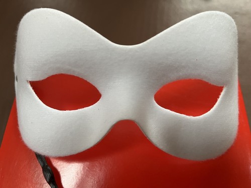Weiße maskerade maske mit - weiße,